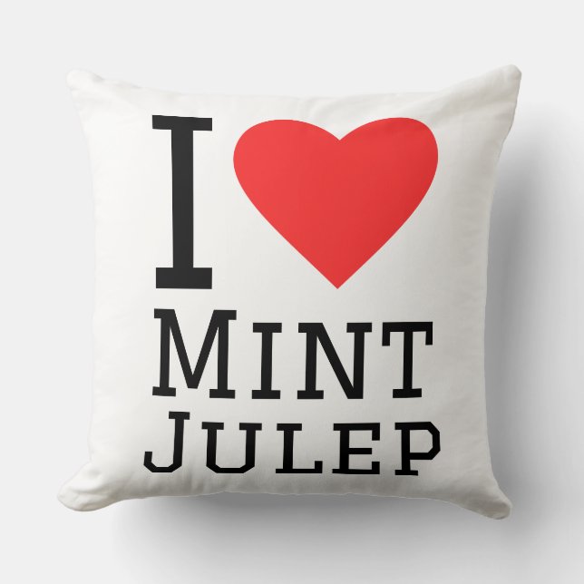 Cojín Decorativo I love mint julep (Anverso)