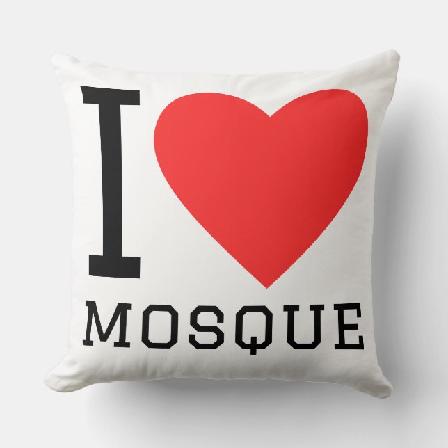 Cojín Decorativo I love mosque (Anverso)