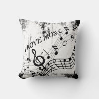 I Love Music Musical Notes Art Grunge Vintage