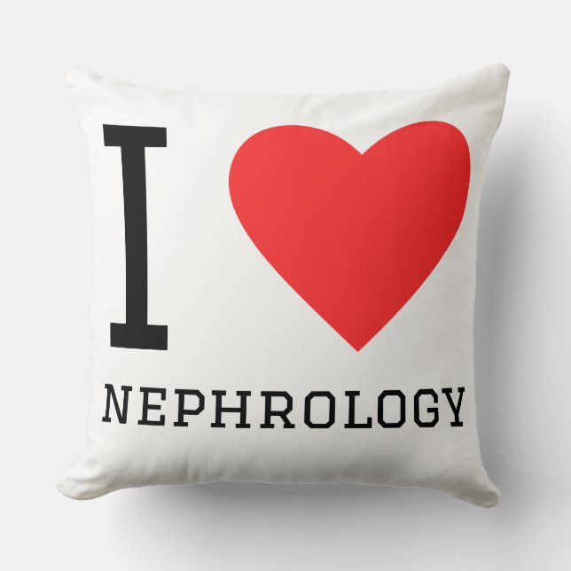 Cojín Decorativo I love nephrology  (Anverso)