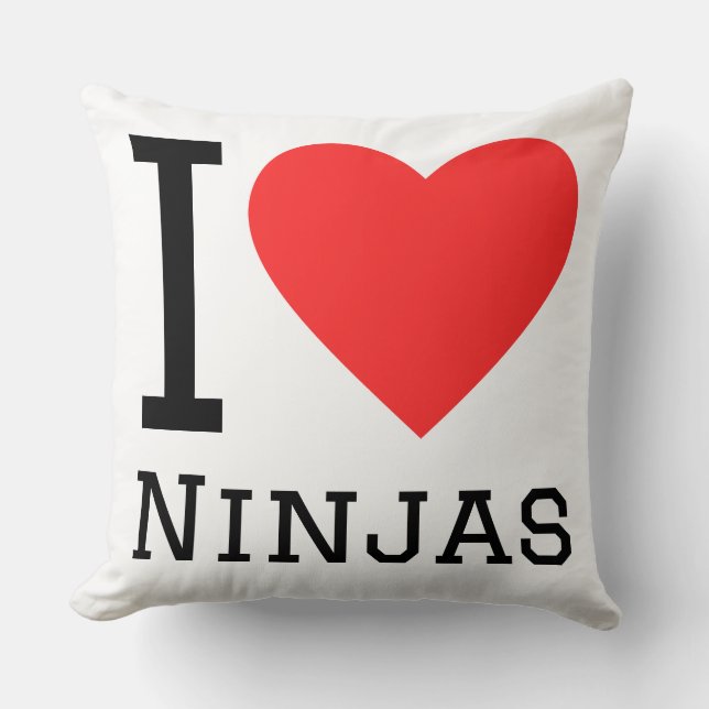 Cojín Decorativo I love ninjas (Anverso)