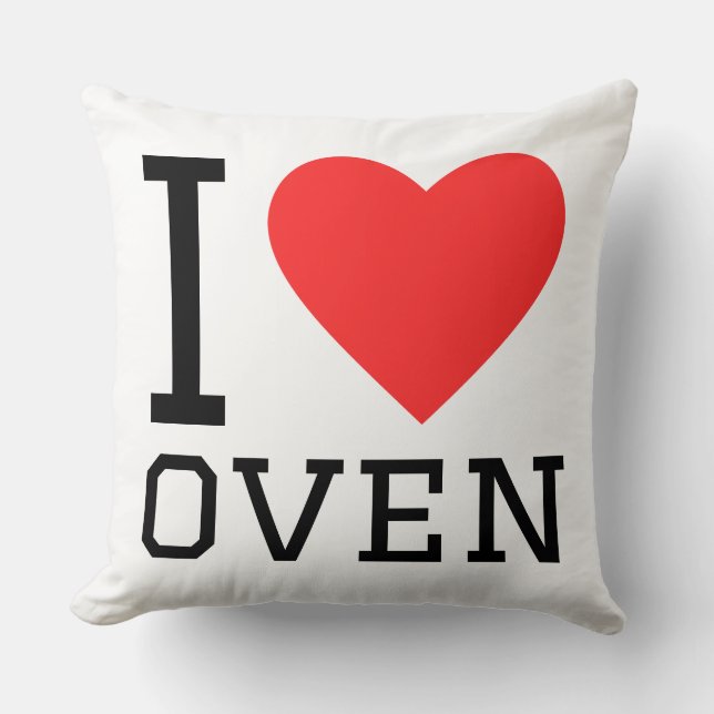 Cojín Decorativo I love oven (Anverso)