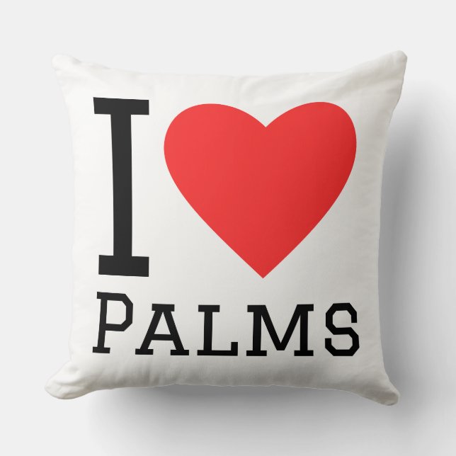 Cojín Decorativo I love palms (Anverso)