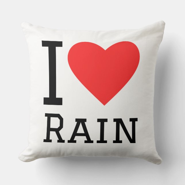 Cojín Decorativo I love rain (Anverso)
