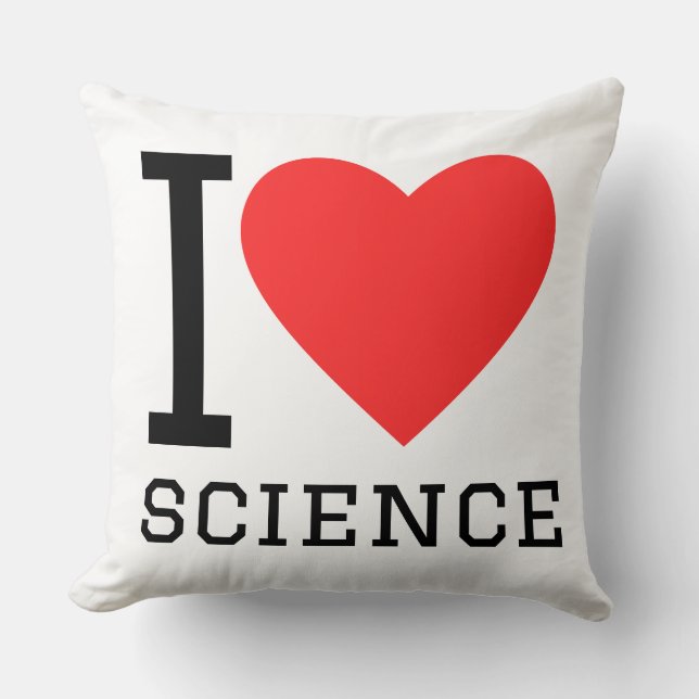 Cojín Decorativo I love science (Anverso)
