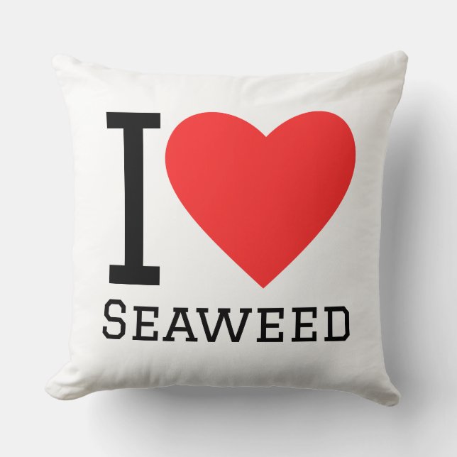 Cojín Decorativo I love seaweed (Anverso)