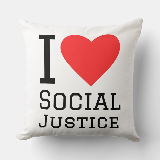 Cojín Decorativo I love social justice (Anverso)