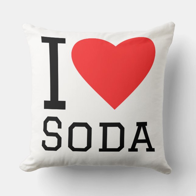 Cojín Decorativo I love soda (Anverso)
