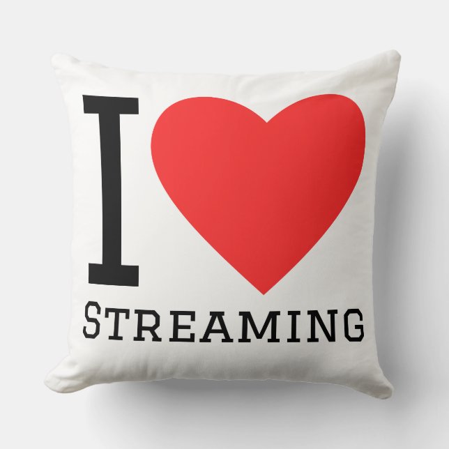 Cojín Decorativo I love streaming (Anverso)