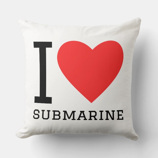 Cojín Decorativo I love submarine (Anverso)