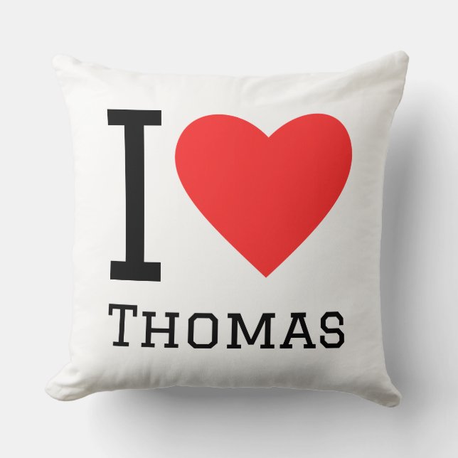 Cojín Decorativo I love thomas (Anverso)