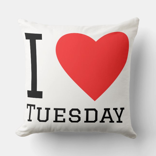 Cojín Decorativo I love tuesday (Anverso)