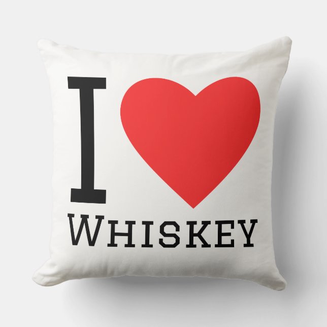 Cojín Decorativo I love whiskey (Anverso)
