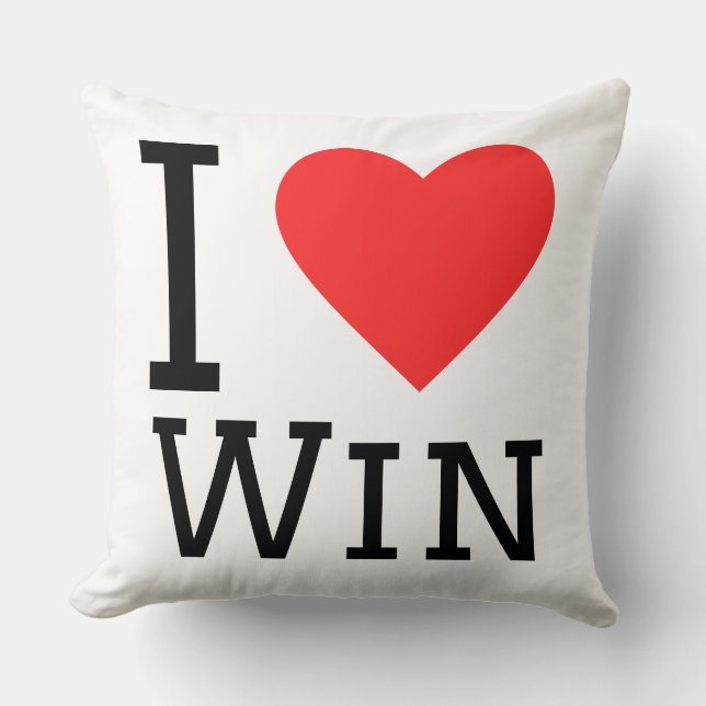 Cojín Decorativo I love win (Anverso)