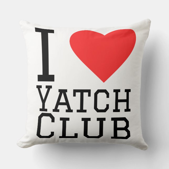 Cojín Decorativo I love yatch club (Anverso)