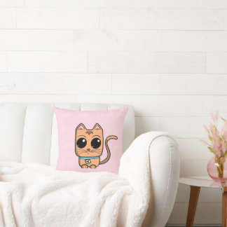 Cojín Decorativo I Love You, Cute Caramel Cat Illustration Art Prin