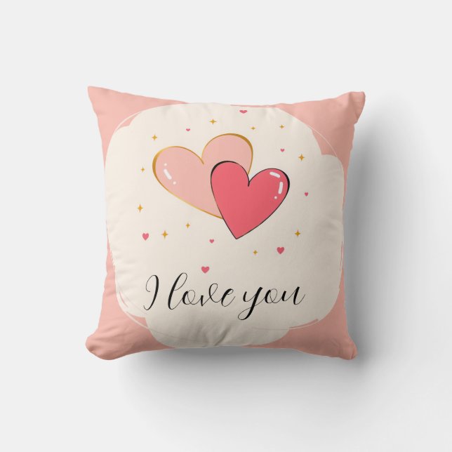 Cojín Decorativo “I Love You” Heart design (Anverso)