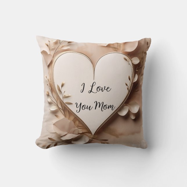 Cojín Decorativo I Love You Mom  (Anverso)