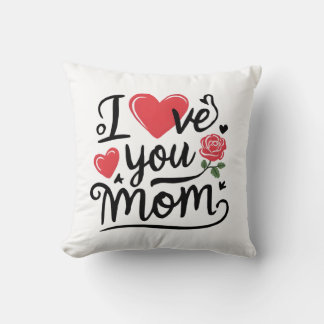 Cojín Decorativo I Love You Mom Heartfelt Kids Design