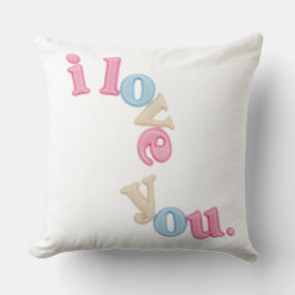 Cojín Decorativo "i love you" Patch Art Pillow | Aesthetic Home Dec
