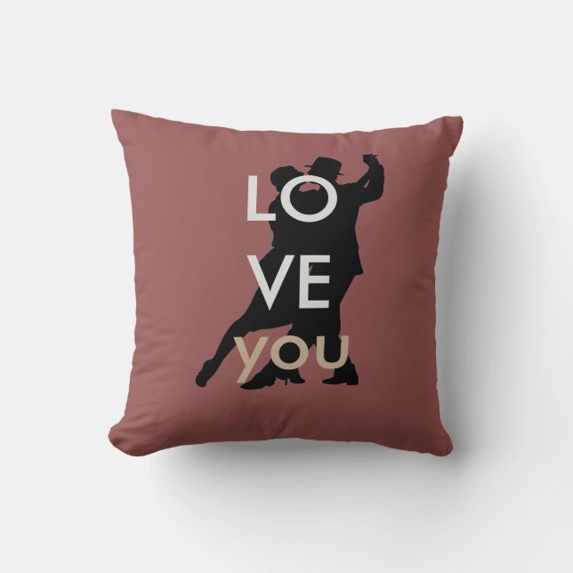 Cojín Decorativo i love you tango (Anverso)