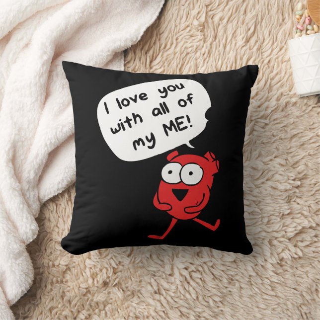 Cojín Decorativo I Love You With All My Me – Cute Valentine (Manta)