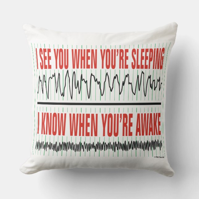 Cojín Decorativo I See You When You're Sleeping Throw Pillow (Anverso)