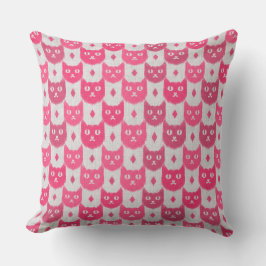 Cojín Decorativo Icat ikat pink pattern