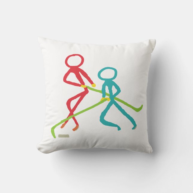 Cojín Decorativo Ice Hockey Stickmen (Anverso)