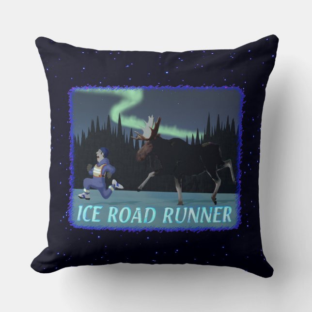 Cojín Decorativo Ice Road Runner (Anverso)