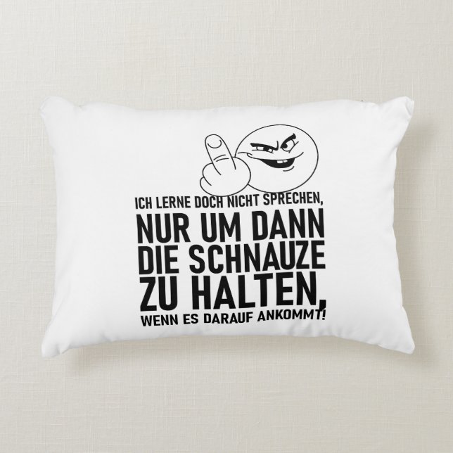 COJÍN DECORATIVO ICH LERNE DOCH NICHT SPRECHEN (Anverso)