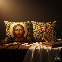 Cojín Decorativo Icono bizantino de Cristo - Jesús
