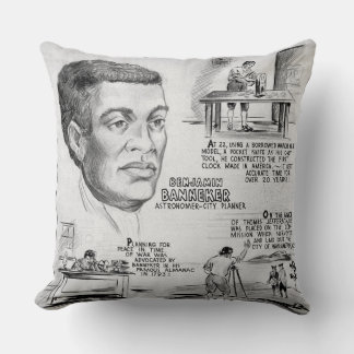 Cojín Decorativo Ícono de la Historia Negra: Benjamin Banneker, Cie