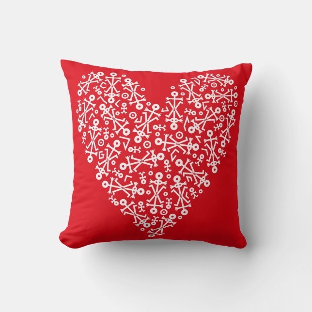 Cojín Decorativo Icono de Love Heart 2012 Red (Anverso)