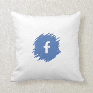 Cojín Decorativo Icono de medios sociales en Facebook
