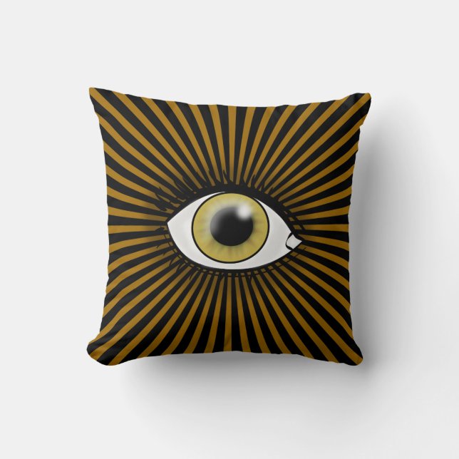 Cojín Decorativo icono de Ojo Avellana (Anverso)
