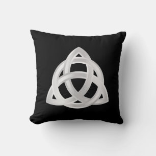 Cojín Decorativo Icono de plata original de Triquetra Celta Knot