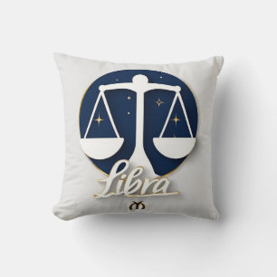 Cojín Decorativo Icono del signo zodiacal Libra con balanzas equili