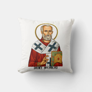 Cojín Decorativo icono ortodoxo serbio de santos san nicolás