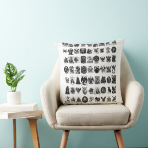 Cojín Decorativo Iconos Infernales La Colección Goetia Gótica