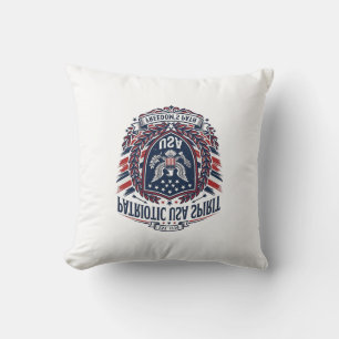 Cojín Decorativo Iconos y Símbolos del Escudo de Libertad Patriótic