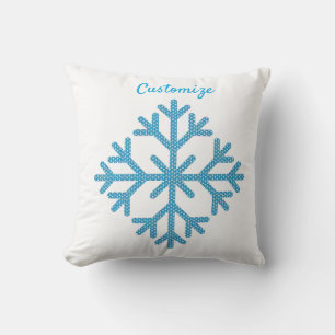 Cojín Decorativo Icy Blue Snowflake Thunder_Cove