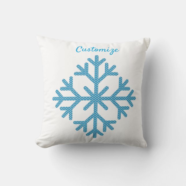 Cojín Decorativo Icy Blue Snowflake Thunder_Cove (Anverso)