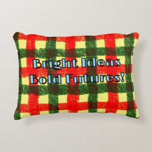 Cojín Decorativo ¡Ideas brillantes Futuros Audaces!