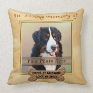Cojín Decorativo Ideas conmemorativas personalizadas del PERRO, 2