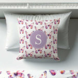 Cojín Decorativo Ideas De Dorm De Mariposa Para Chicas<br><div class="desc">Sumérjase en un mundo tranquilo y creativo con nuestras apasionantes almohadas monocromáticas, perfectas para adorables habitaciones y dormitorios para chicas. Estas almohadas están decoradas con un estilo mariposa, con tonos suaves de rosa y violeta. La técnica de acuarela combina con fluidez los colores, aportando una calidad suave y onírica que...</div>