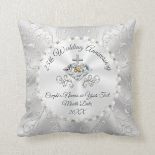 Cojín Decorativo Ideas de regalo del 25º aniversario del matrimonio