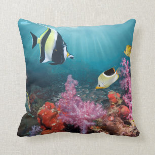 Cojín Decorativo Ídolo del Moorish del paisaje el   del arrecife d