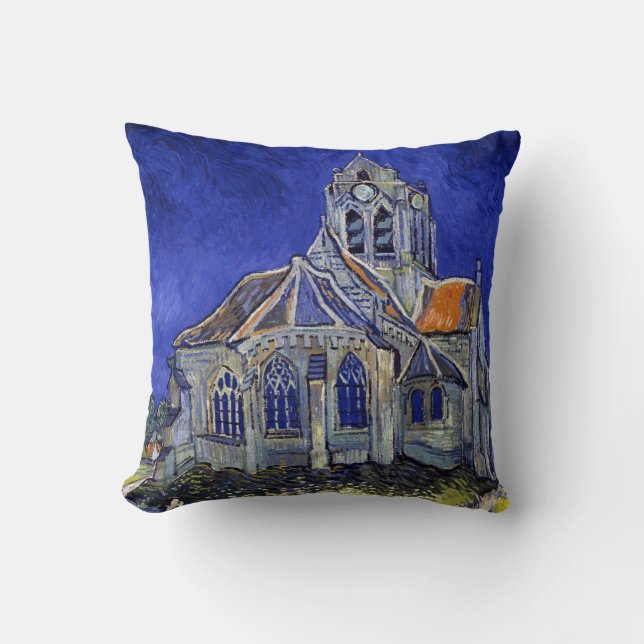 Cojín Decorativo Iglesia de Auvers, Van Gogh (Anverso)