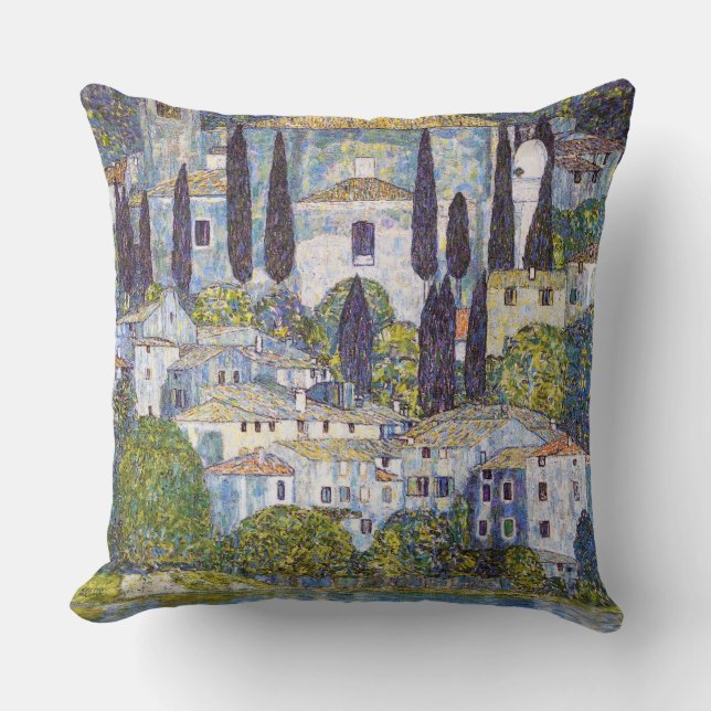 Cojín Decorativo Iglesia de Cassone, Gustav Klimt (Anverso)